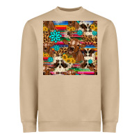 Mushroom western sunflower bucket cow seamless pattern Heavyweight Sweatshirt - HRA Design Shop