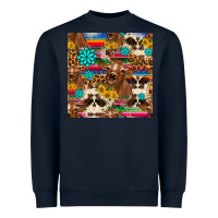 Navy western sunflower bucket cow seamless pattern Heavyweight Sweatshirt - HRA Design Shop