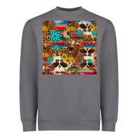Storm western sunflower bucket cow seamless pattern Heavyweight Sweatshirt - HRA Design Shop