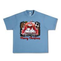 Pebble Blue merry christmas truck snowman Urban Heavy Tee - BarkalooDesign