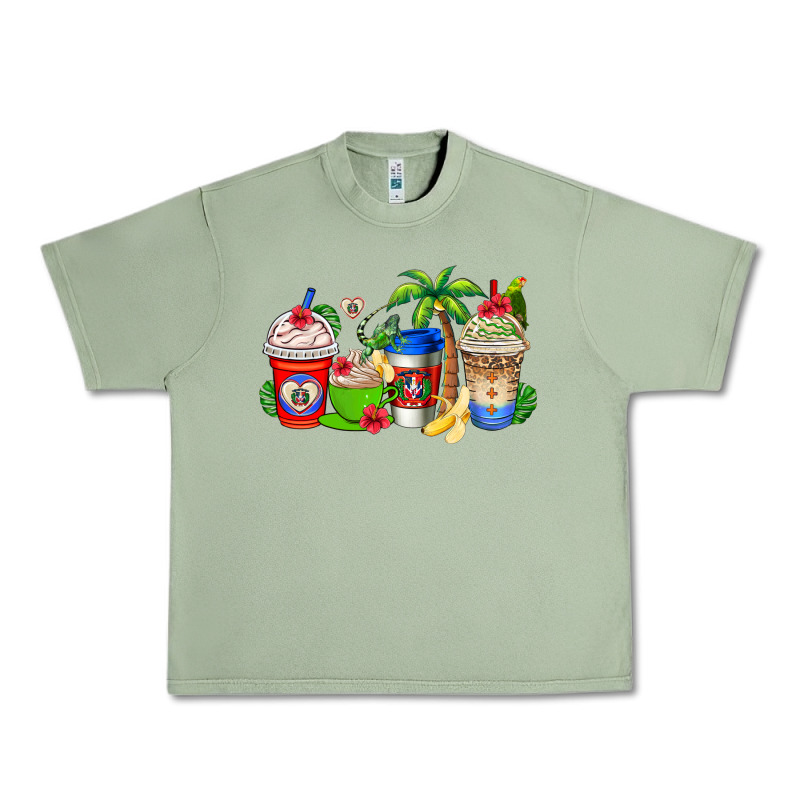 Dominican Republic Coffee Cups Urban Heavy Tee by AdoDesignShop | Teevron