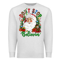 Oatmeal Heather Don't stop believin' Premium Sweatshirt - NancyCooperArtShop