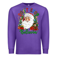 Purple Don't stop believin' Premium Sweatshirt - NancyCooperArtShop