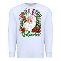 White Don't stop believin' Premium Sweatshirt - NancyCooperArtShop