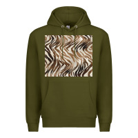 Army Green brown zebra Premium Hoodie - BarkalooDesign