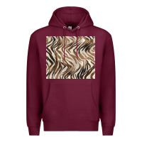 Burgundy brown zebra Premium Hoodie - BarkalooDesign