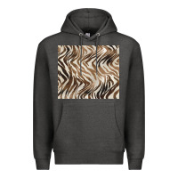 Charcoal Heather brown zebra Premium Hoodie - BarkalooDesign