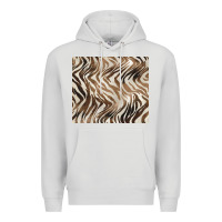 Dove Grey brown zebra Premium Hoodie - BarkalooDesign