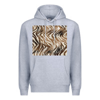 Heather Grey brown zebra Premium Hoodie - BarkalooDesign