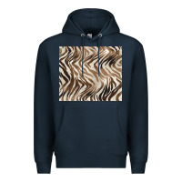 Navy brown zebra Premium Hoodie - BarkalooDesign