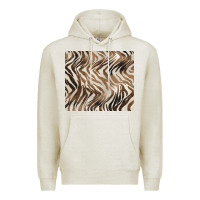 Oatmeal Heather brown zebra Premium Hoodie - BarkalooDesign