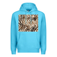 Ocean Blue brown zebra Premium Hoodie - BarkalooDesign