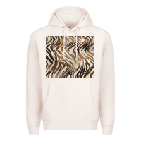 Pale Pink brown zebra Premium Hoodie - BarkalooDesign