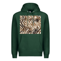 Sports Green brown zebra Premium Hoodie - BarkalooDesign