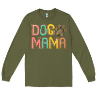 Army Green dog mama Long Sleeve Tee - JahusDesignShop