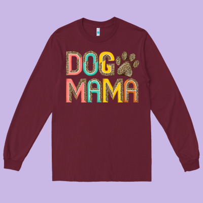 Dog Mama Long Sleeve Tee Designed By Jahusdesignshop