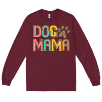 Burgundy dog mama Long Sleeve Tee - JahusDesignShop