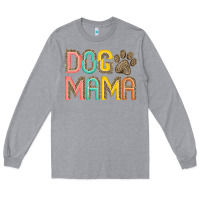 Heather Grey dog mama Long Sleeve Tee - JahusDesignShop