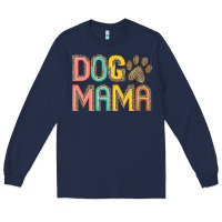 Navy dog mama Long Sleeve Tee - JahusDesignShop