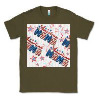 Army Green american mama seamless pattern Classic Tee - BundleAndBundleShop