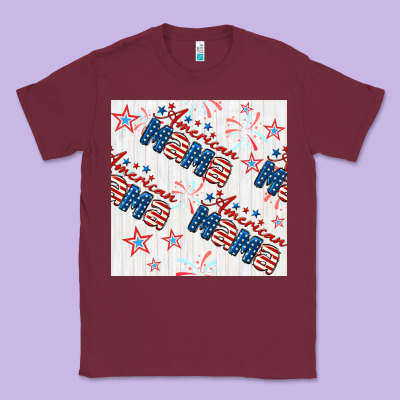 American Mama Seamless Pattern Classic Tee Designed By Bundleandbundleshop