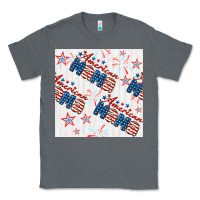 Charcoal Heather american mama seamless pattern Classic Tee - BundleAndBundleShop