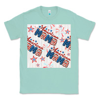 Seafoam american mama seamless pattern Classic Tee - BundleAndBundleShop
