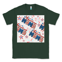 Sports Green american mama seamless pattern Classic Tee - BundleAndBundleShop