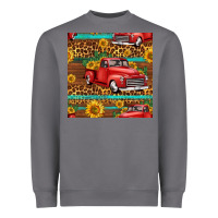 Storm western farm truck seamless pattern Heavyweight Sweatshirt - HRA Design Shop