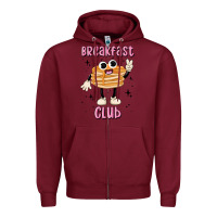 Burgundy breakfast club Zipper Hoodie - MaliasSmallBusiness
