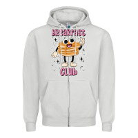 Dove Grey breakfast club Zipper Hoodie - MaliasSmallBusiness