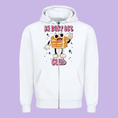 Breakfast Club Zipper Hoodie Designed By Maliassmallbusiness