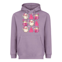 Lavender retro doodle pink christmas Heavyweight Hoodie - MaliasSmallBusiness