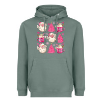 Sage retro doodle pink christmas Heavyweight Hoodie - MaliasSmallBusiness