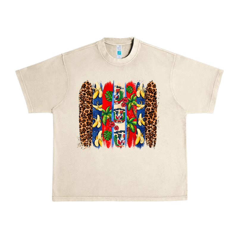 Dominican Republic Brushstrokes Urban Heavy Tee by AdoDesignShop | Teevron