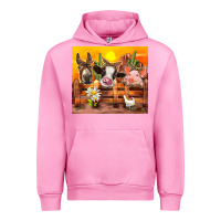 Fuchsia Pink farm animal Urban Hoodie - TumblerDesignByShophia