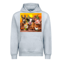 Heather Grey farm animal Urban Hoodie - TumblerDesignByShophia