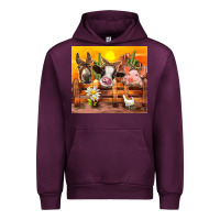 Mauve Wine farm animal Urban Hoodie - TumblerDesignByShophia