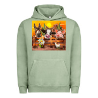 Pigment Oil Green farm animal Urban Hoodie - TumblerDesignByShophia