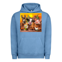 Pigment Pebble Blue farm animal Urban Hoodie - TumblerDesignByShophia