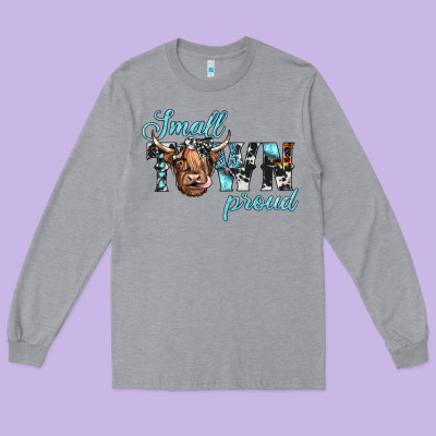 Small Town Proud Long Sleeve Tee Designed By Jahusdesignshop