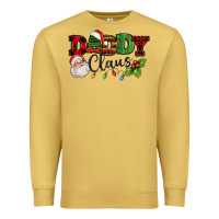 Antique Gold Daddy Claus Santa Christmas lights and holly Premium Sweatshirt - NancyCooperArtShop
