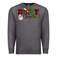 Charcoal Heather Daddy Claus Santa Christmas lights and holly Premium Sweatshirt - NancyCooperArtShop