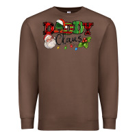 Chestnut Daddy Claus Santa Christmas lights and holly Premium Sweatshirt - NancyCooperArtShop