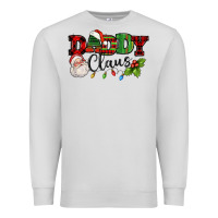 Dove Grey Daddy Claus Santa Christmas lights and holly Premium Sweatshirt - NancyCooperArtShop