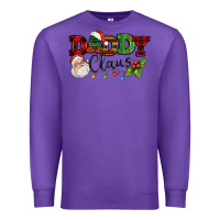 Purple Daddy Claus Santa Christmas lights and holly Premium Sweatshirt - NancyCooperArtShop