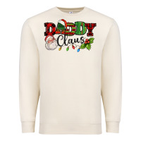 Sandshell Daddy Claus Santa Christmas lights and holly Premium Sweatshirt - NancyCooperArtShop