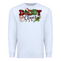 White Daddy Claus Santa Christmas lights and holly Premium Sweatshirt - NancyCooperArtShop