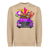 Mushroom mardi gras truck leopard mask Heavyweight Sweatshirt - FaDigitalArtStudio