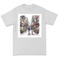 Dove Grey Japan Street Premium Tee - Unal Design